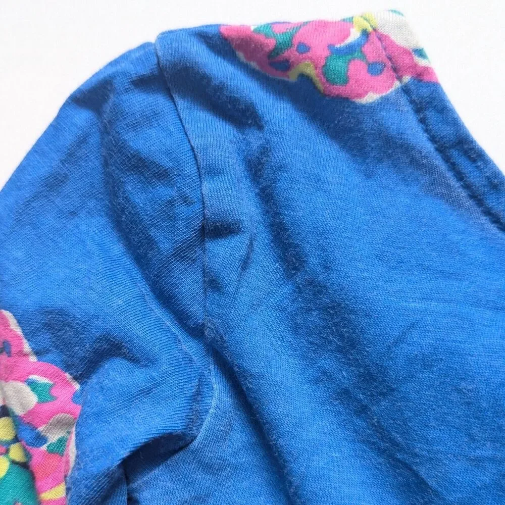 Lilly Pulitzer Girls Evelyn Dress – Royce Blue Corsage Print – Size XS 2–3 2T